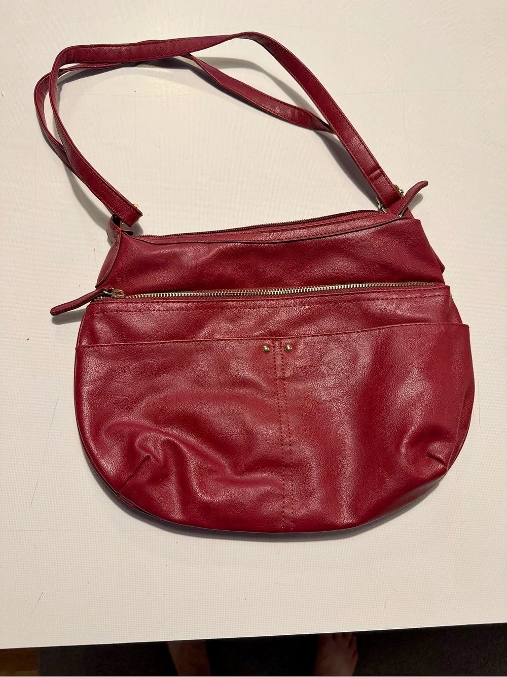 Time and Tru Red Crossbody Bag